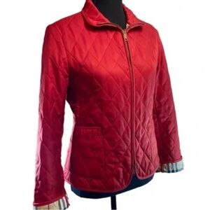 Burberry Signature Lining Edenson Quilted Zip Up Jacket